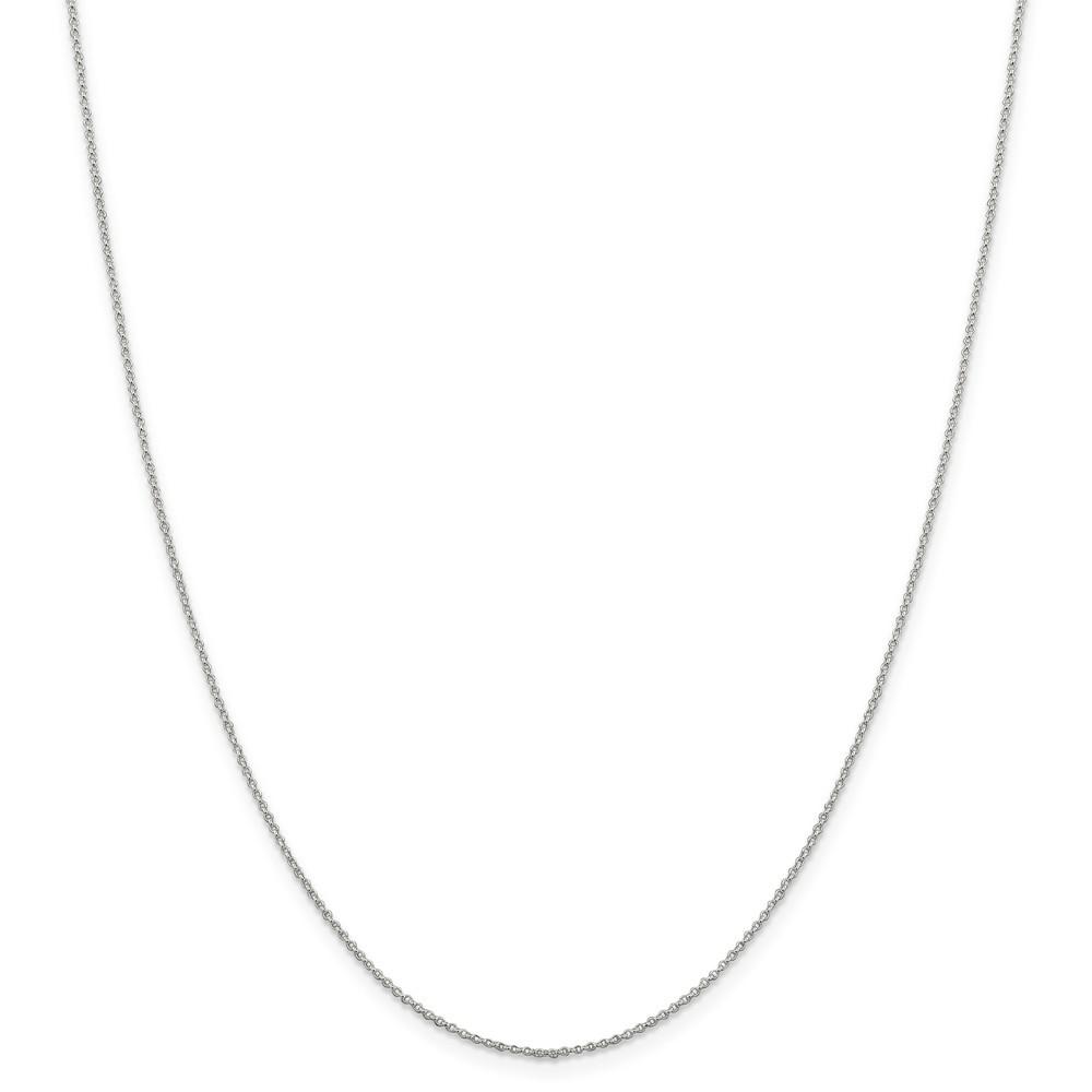 Jewelryweb Sterling Silver 1.1mm Rolo Chain Necklace - 20 Inch