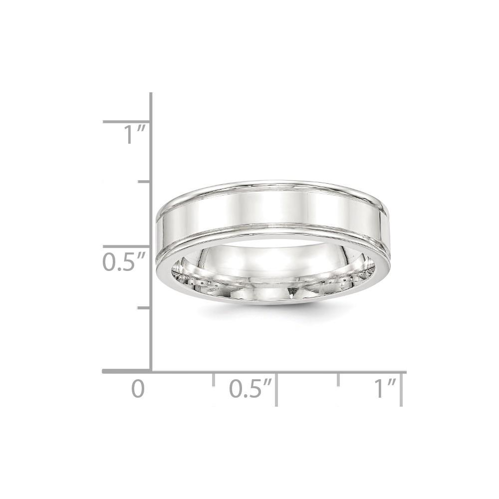 Jewelryweb Sterling Silver 6mm Polished Fancy Band Ring Size 13