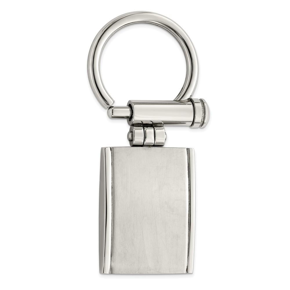 Jewelryweb Stainless Steel Brushed and Polished Key Chain
