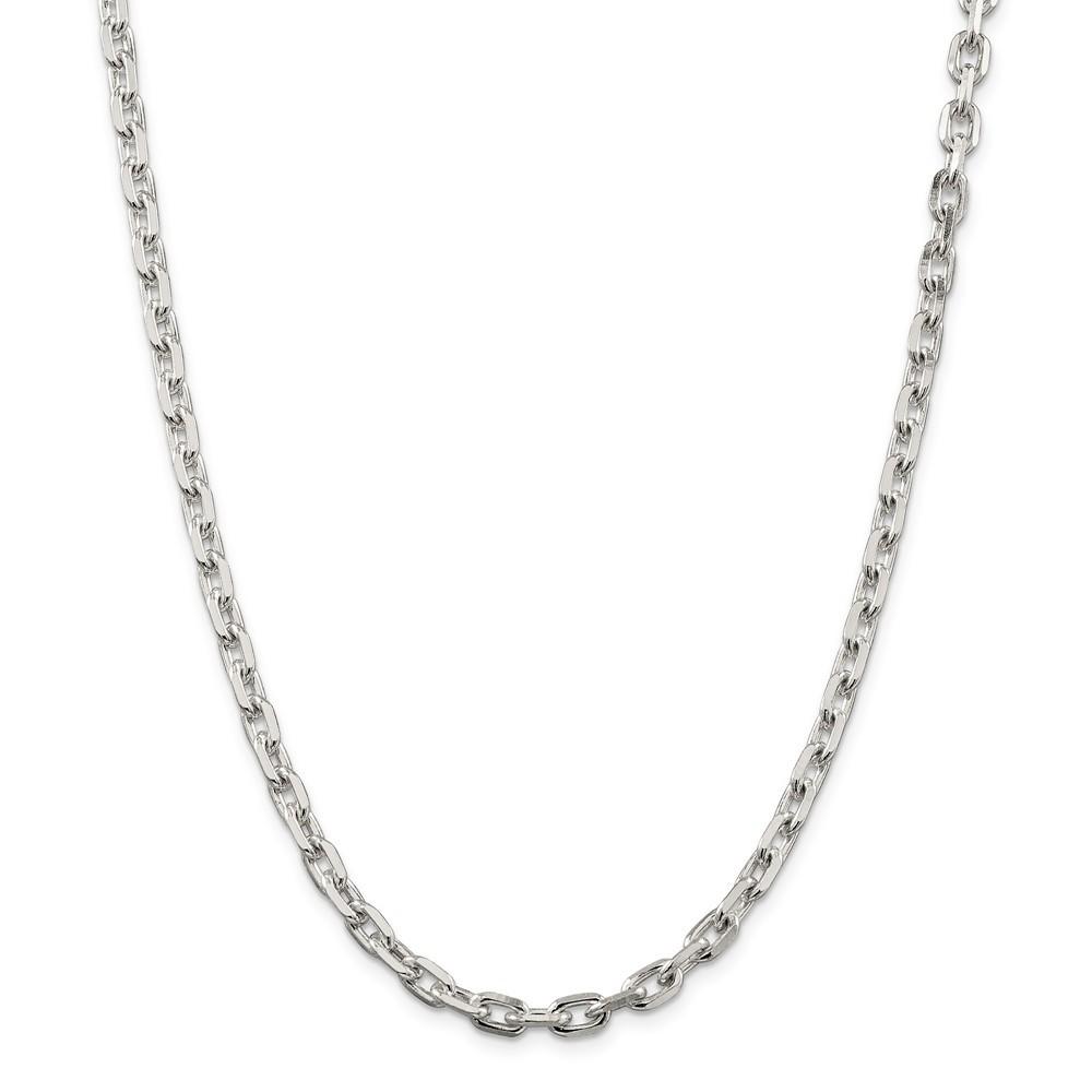 Jewelryweb Sterling Silver Chain Necklace - 24 Inch - 5.4mm - Lobster Claw