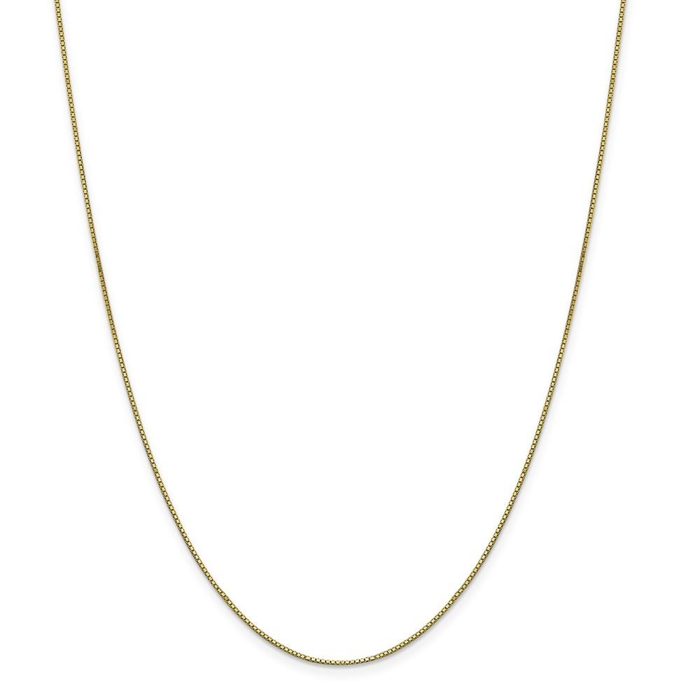 Jewelryweb 10k Yellow Gold .75mm Box Chain Necklace - 20 Inch - Lobster Claw