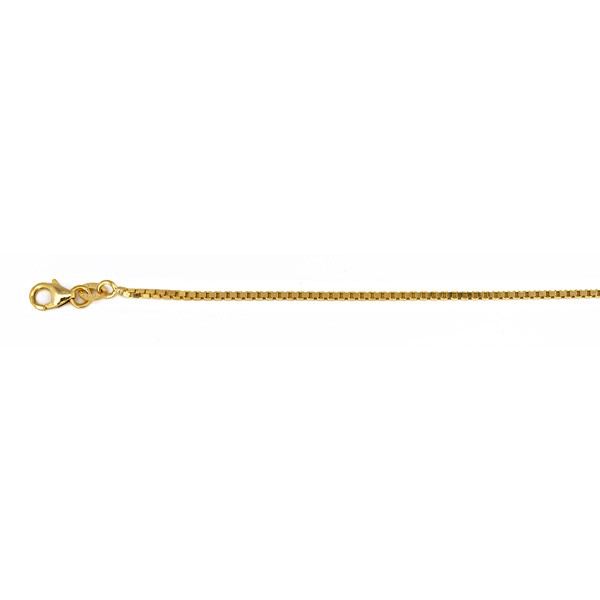 Jewelryweb 14k Yellow Gold 1.4mm Box Chain Necklace - 20 Inch