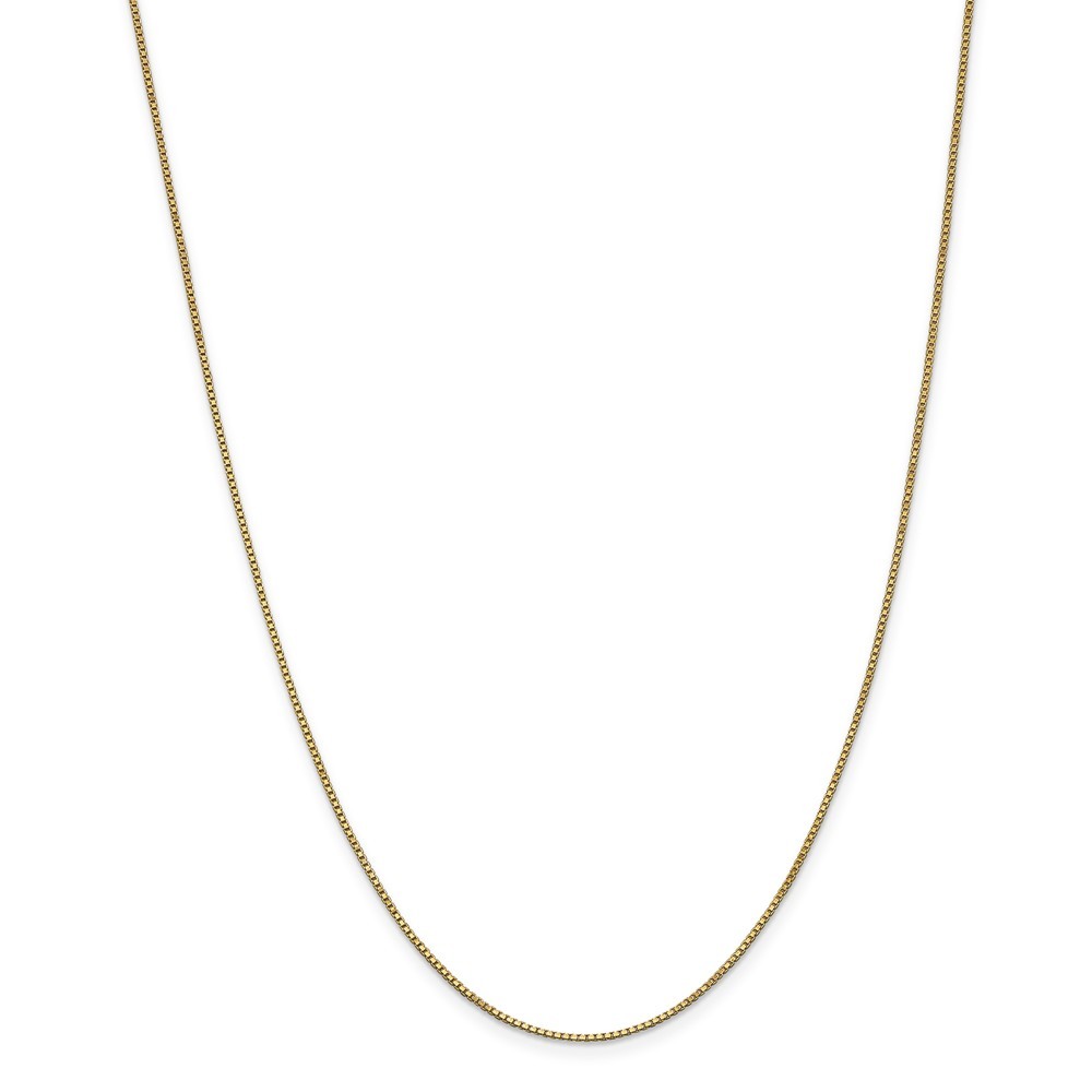 Jewelryweb 14k Yellow Gold 1.0mm Box Chain Necklace - 20 Inch - Lobster Claw