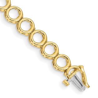 Jewelryweb 14k Yellow Gold Add A Diamond Tennis Bracelet