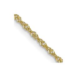 Jewelryweb 10k Yellow Gold Singapore Chain Necklace - 20 Inch