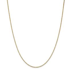 Jewelryweb 1.2mm 14k Yellow Gold Box Chain Necklace With Lobster Chain - 18 Inch
