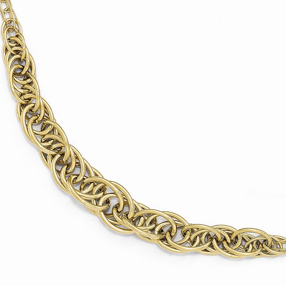 Jewelryweb 14k Yellow Gold Polished Fancy Link Bracelet - 8 Inch