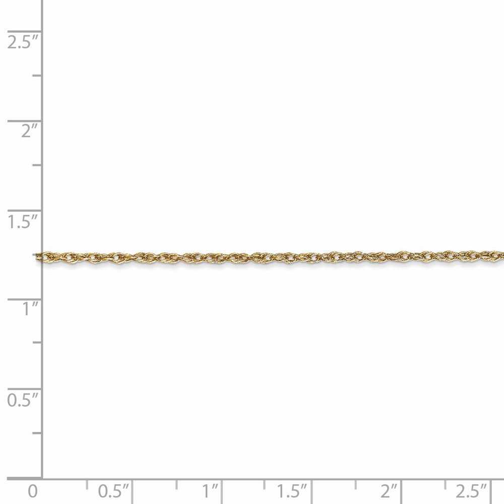 Jewelryweb 1.5mm 14k Yellow Gold Pendant Rope - 20 Inch