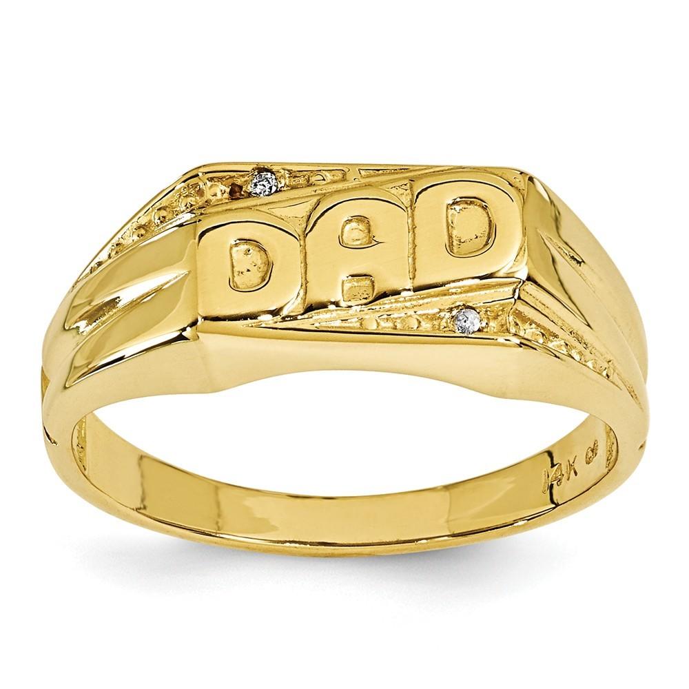 Jewelryweb 14k Diamond Mens Ring - Size 10.00