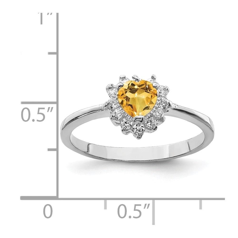 Jewelryweb Sterling Silver Citrine ring - Size 8