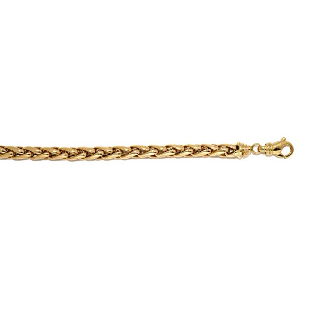 Jewelryweb 14k Yellow Gold 5.7mm Wheat Necklace - 18 Inch