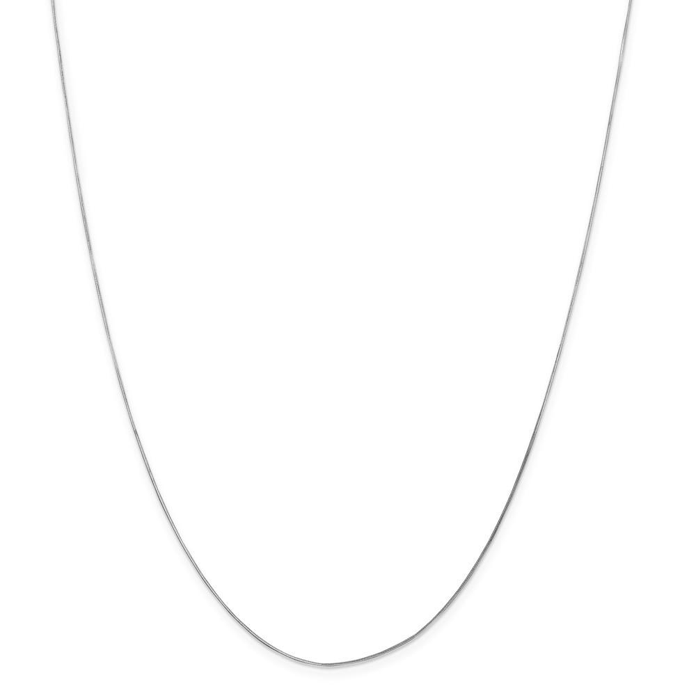 Jewelryweb 14k White Gold .70mm Ocatagonal Snake Chain - 16 Inch - Lobster Claw