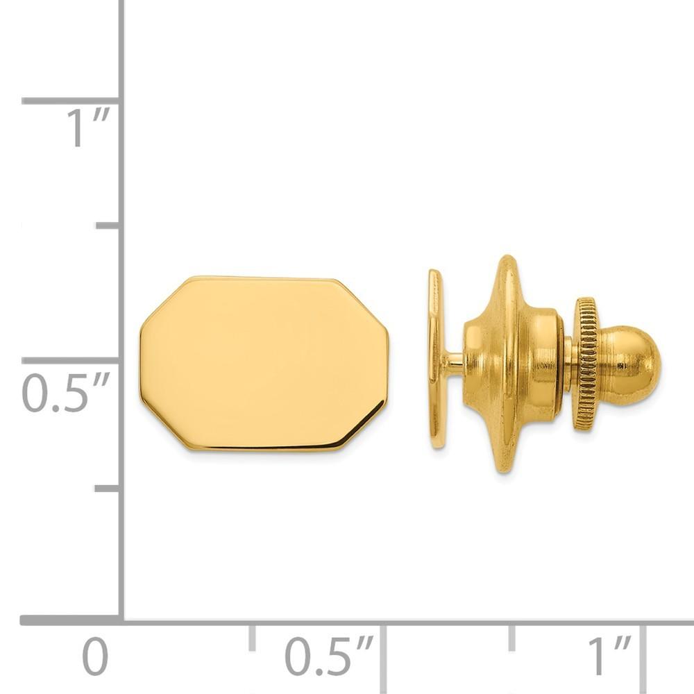 Jewelryweb 14k Yellow Gold Tie Tac - Measures 9x12mm Wide