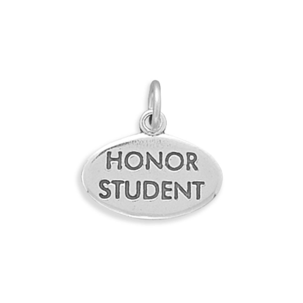 Jewelryweb Sterling Silver Honor Student Charm Measures 11.5x19mm