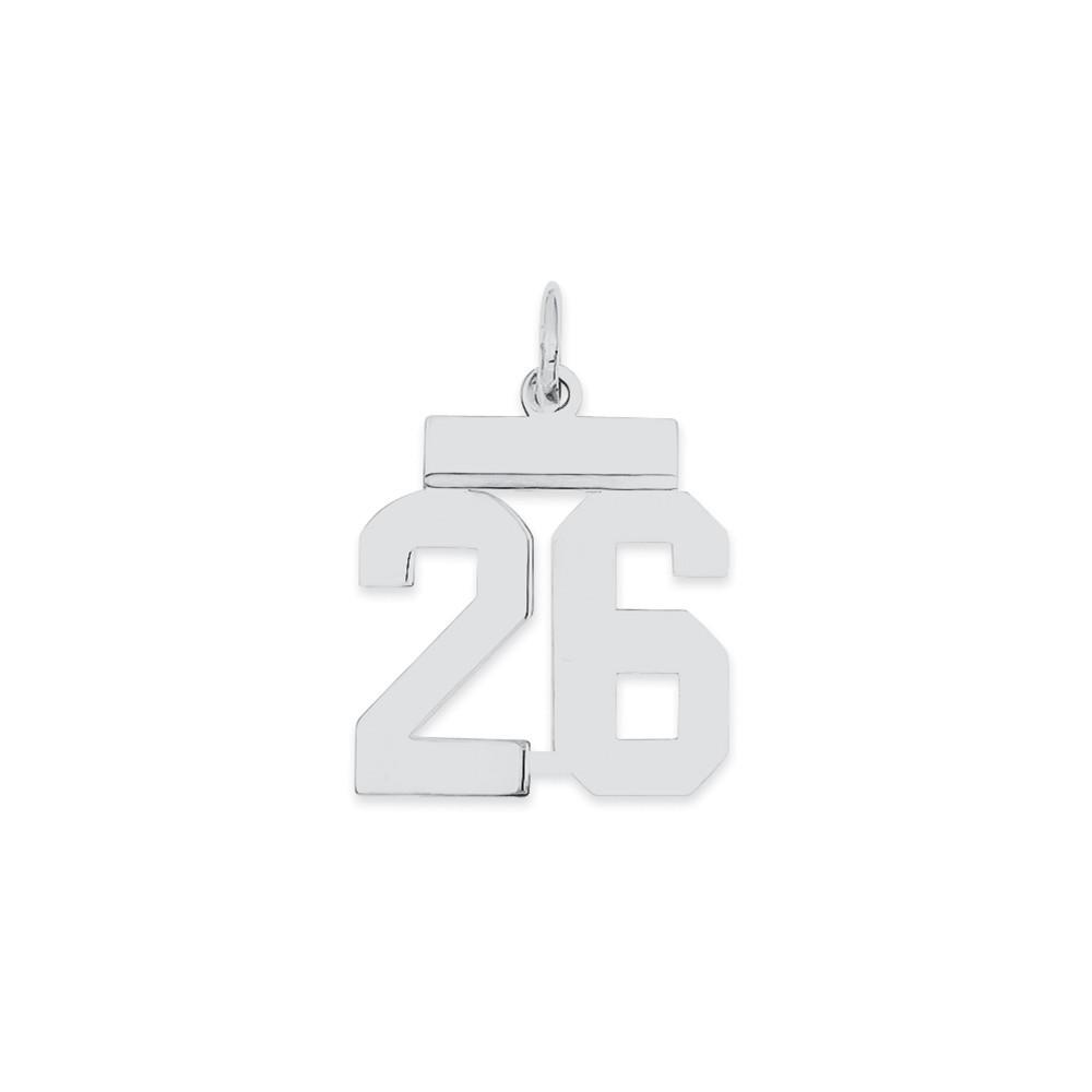 Jewelryweb 8mm Sterling Silver Small Polished Pendant Number 26