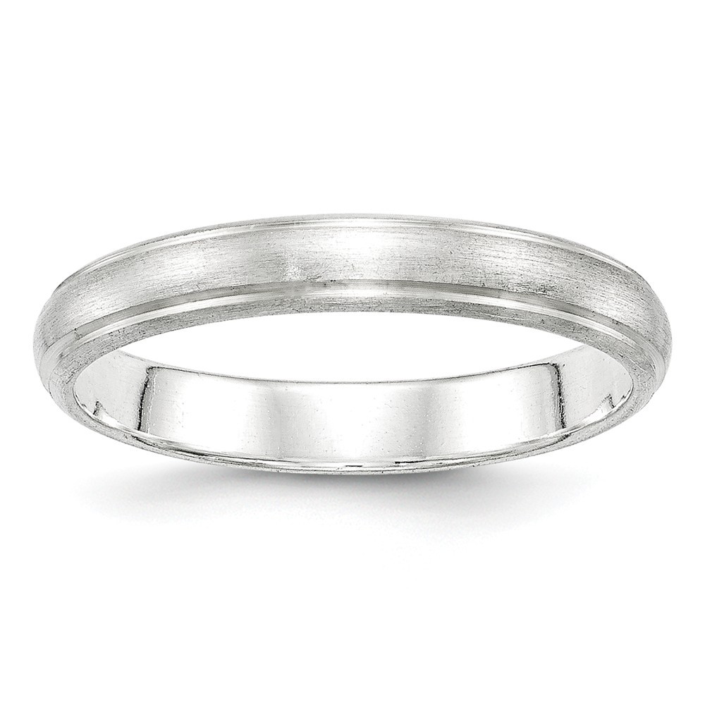 Jewelryweb Sterling Silver 4mm Satin Finish Band Ring - Size 9