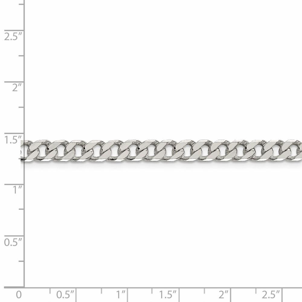 Jewelryweb Sterling Silver Polished 5.0mm Curb Chain - 18 Inch