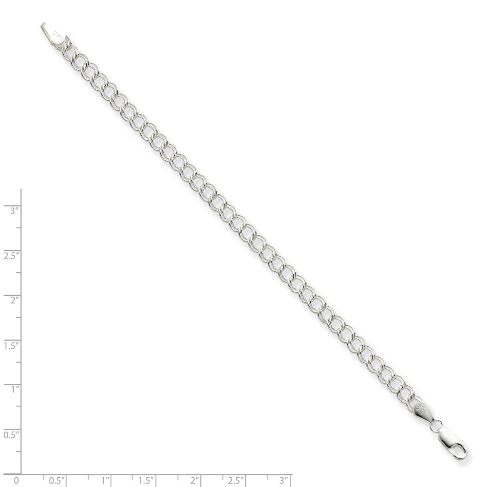 Jewelryweb Sterling Silver 7 Inch Polished Charm Bracelet - Lobster Claw