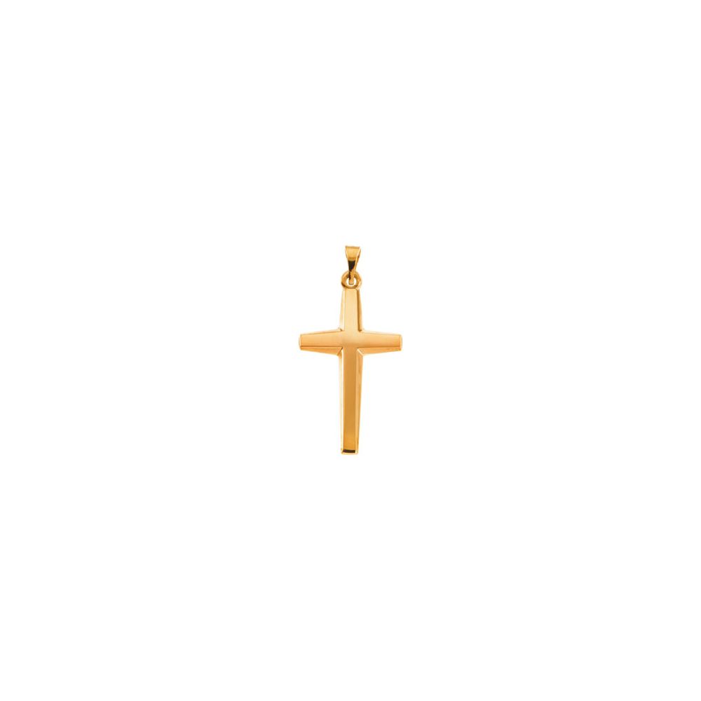 Jewelryweb 14k Yellow Gold Cross Pendant 23x14mm