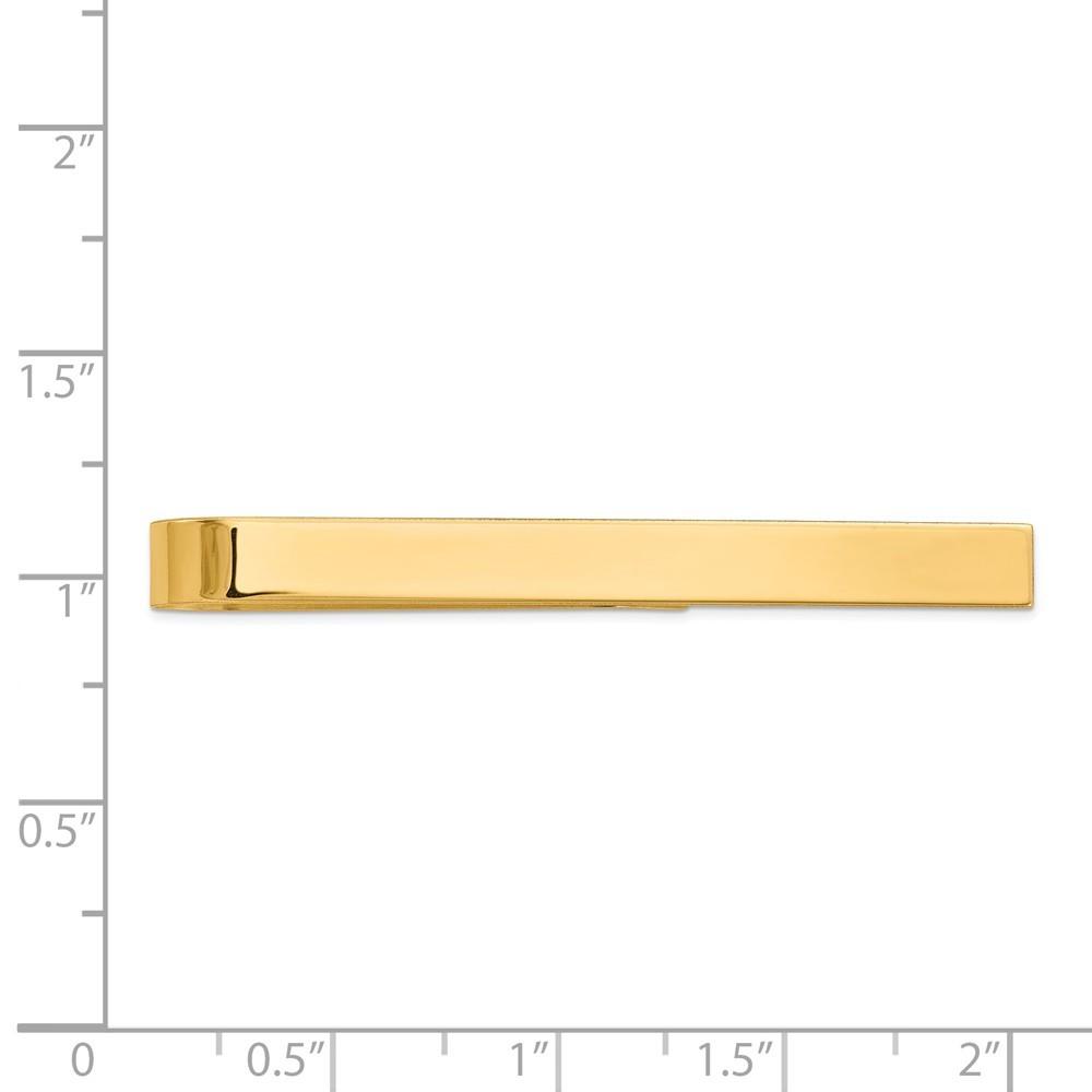 Jewelryweb 14k Yellow Gold Tie Bar - Measures 50x4.5mm Wide
