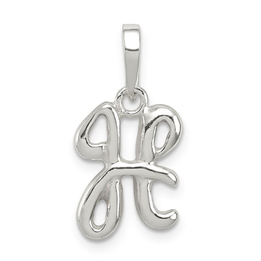 Jewelryweb Sterling Silver Initial H Pendant