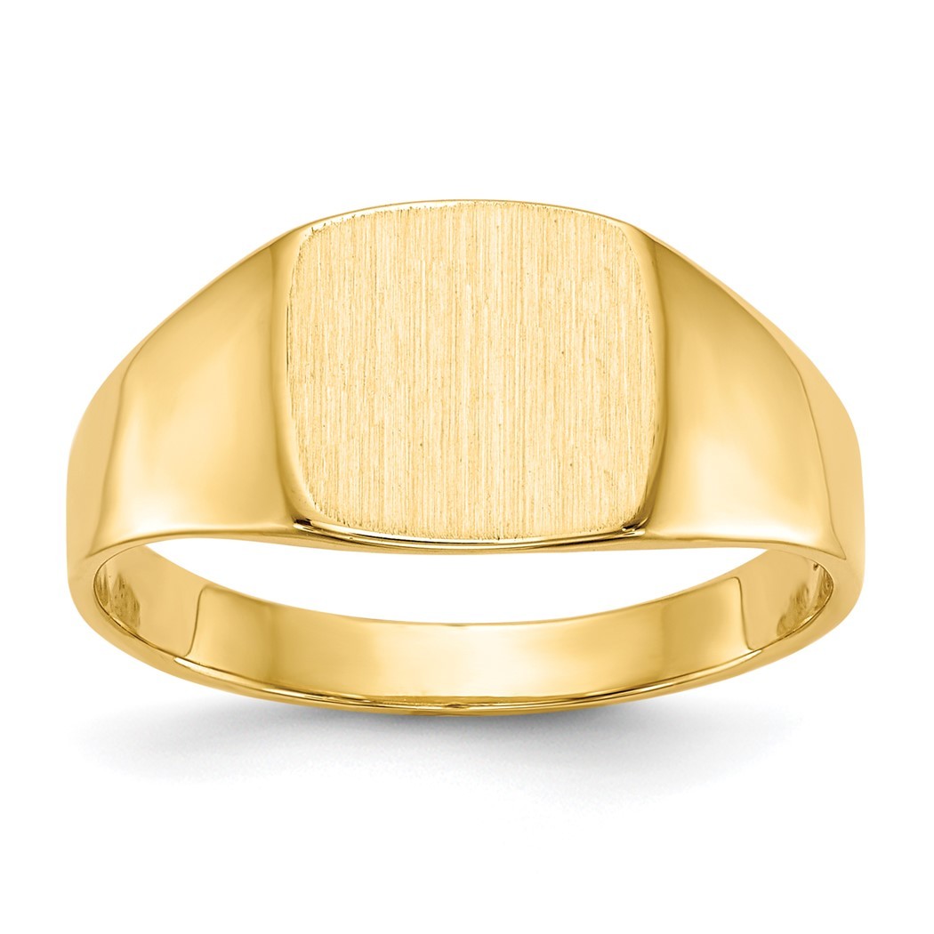 Jewelryweb 14k Yellow Gold Mens Signet Ring - Size 9