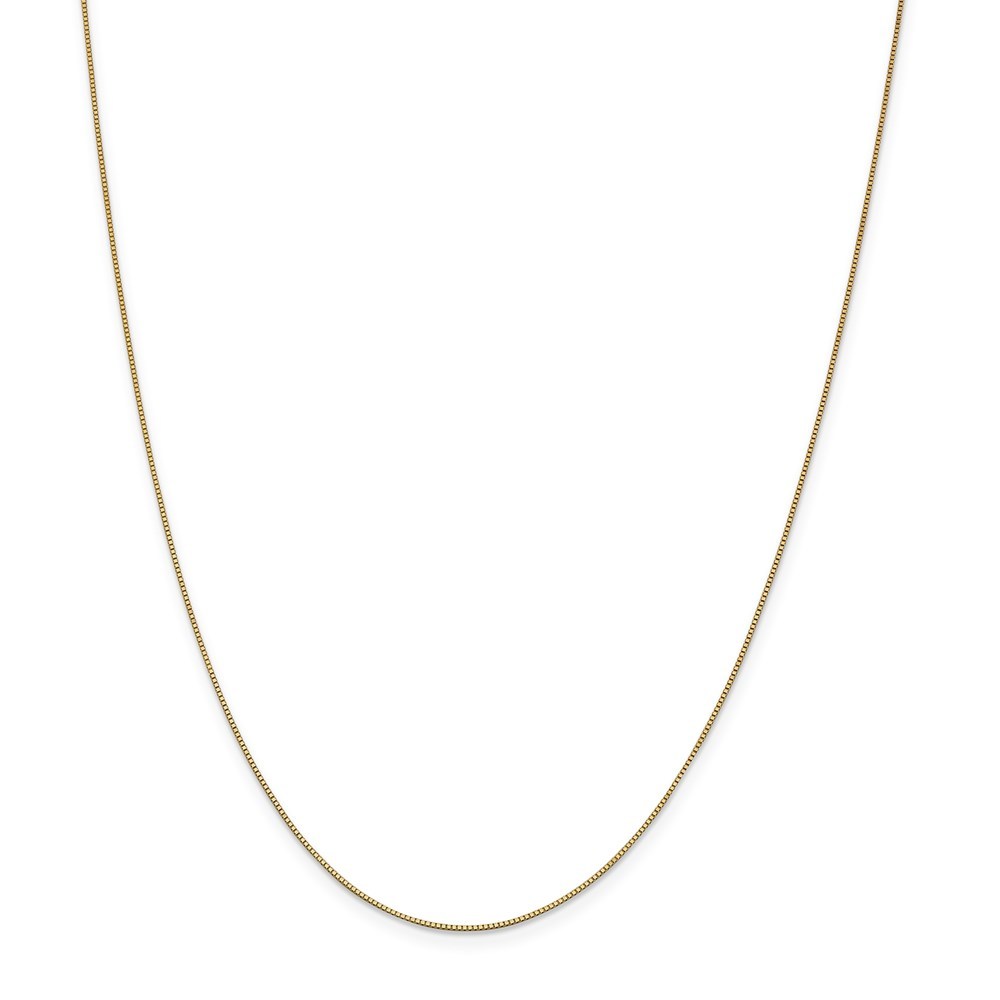 Jewelryweb 14k Yellow Gold .7mm Box Chain Necklace - 30 Inch - Lobster Claw