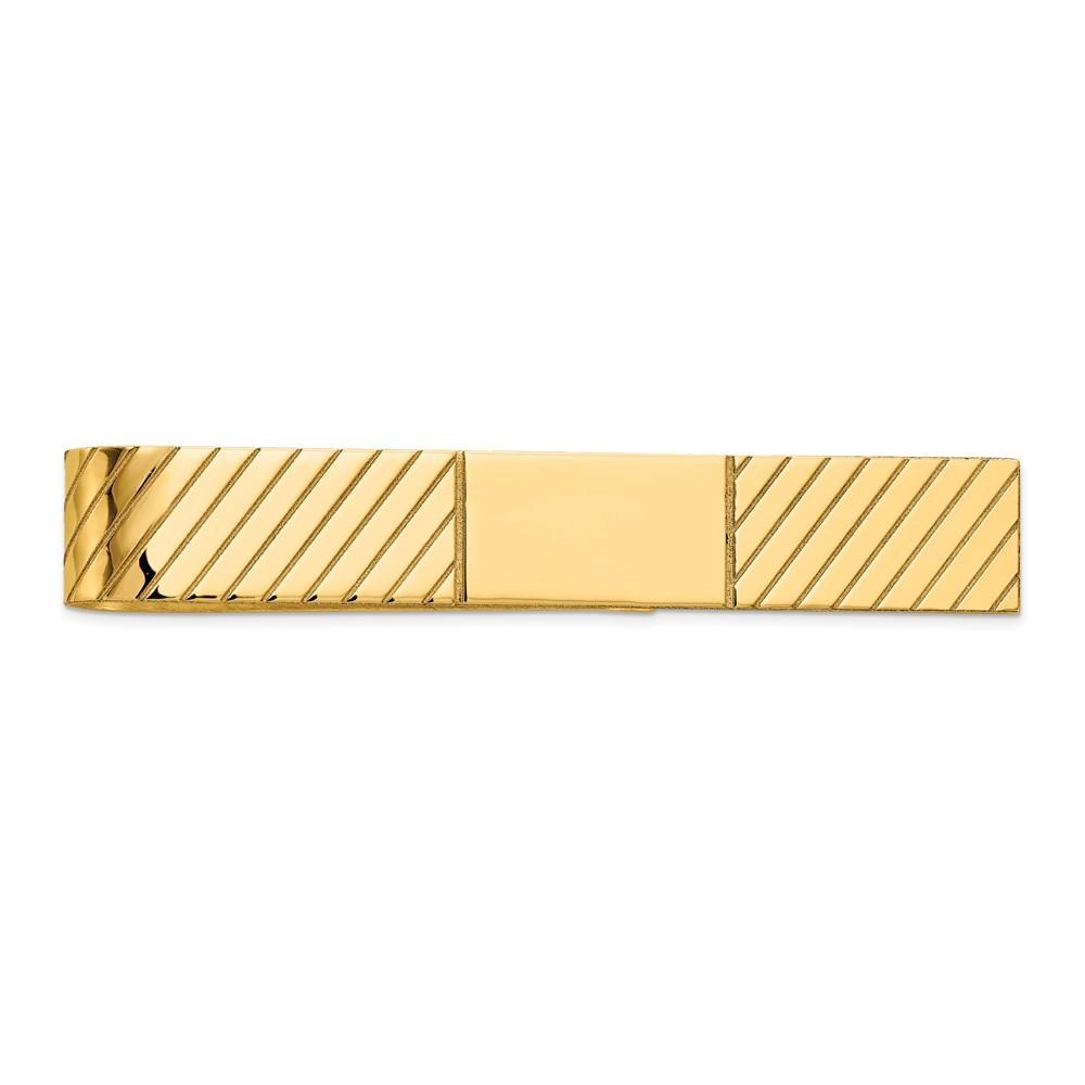 Jewelryweb 14k Yellow Gold Tie Bar