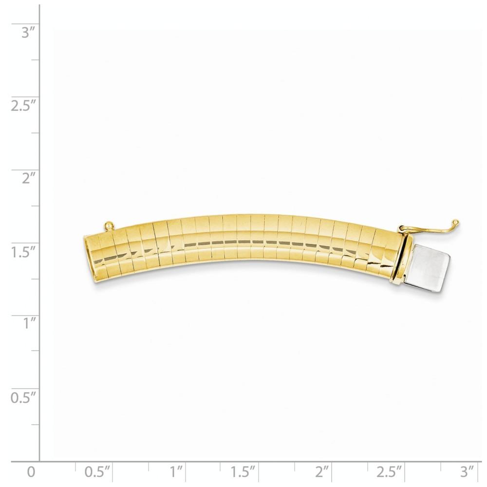 Jewelryweb 14k Yellow Gold 6mm Omega Extender for Necklace - Omega Clasp