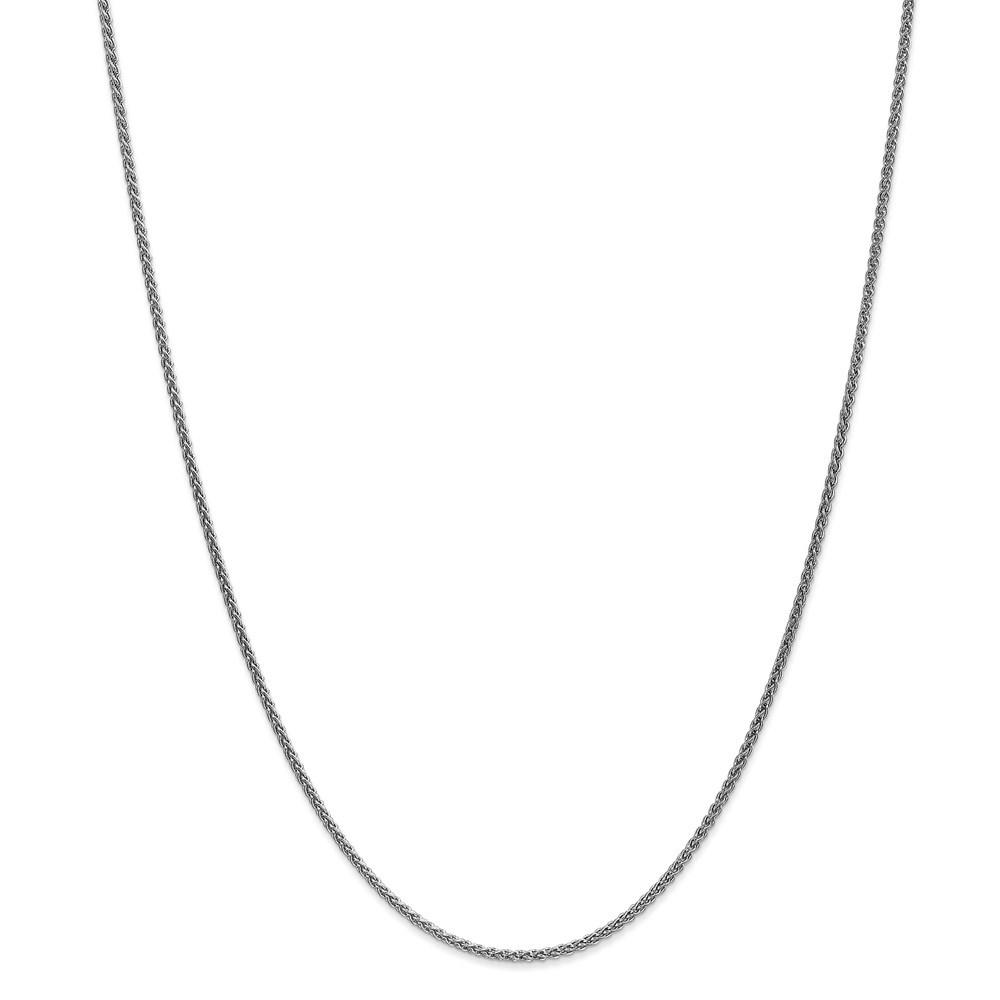 Jewelryweb 14k White Gold 1.65mm 16 Inch Solid Polished Spiga Chain - Lobster Claw