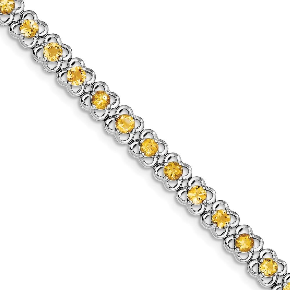 Jewelryweb Sterling Silver Citrine Bracelet