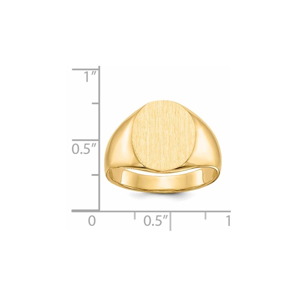 Jewelryweb 14k Yellow Gold Mens Signet Ring - Size 10