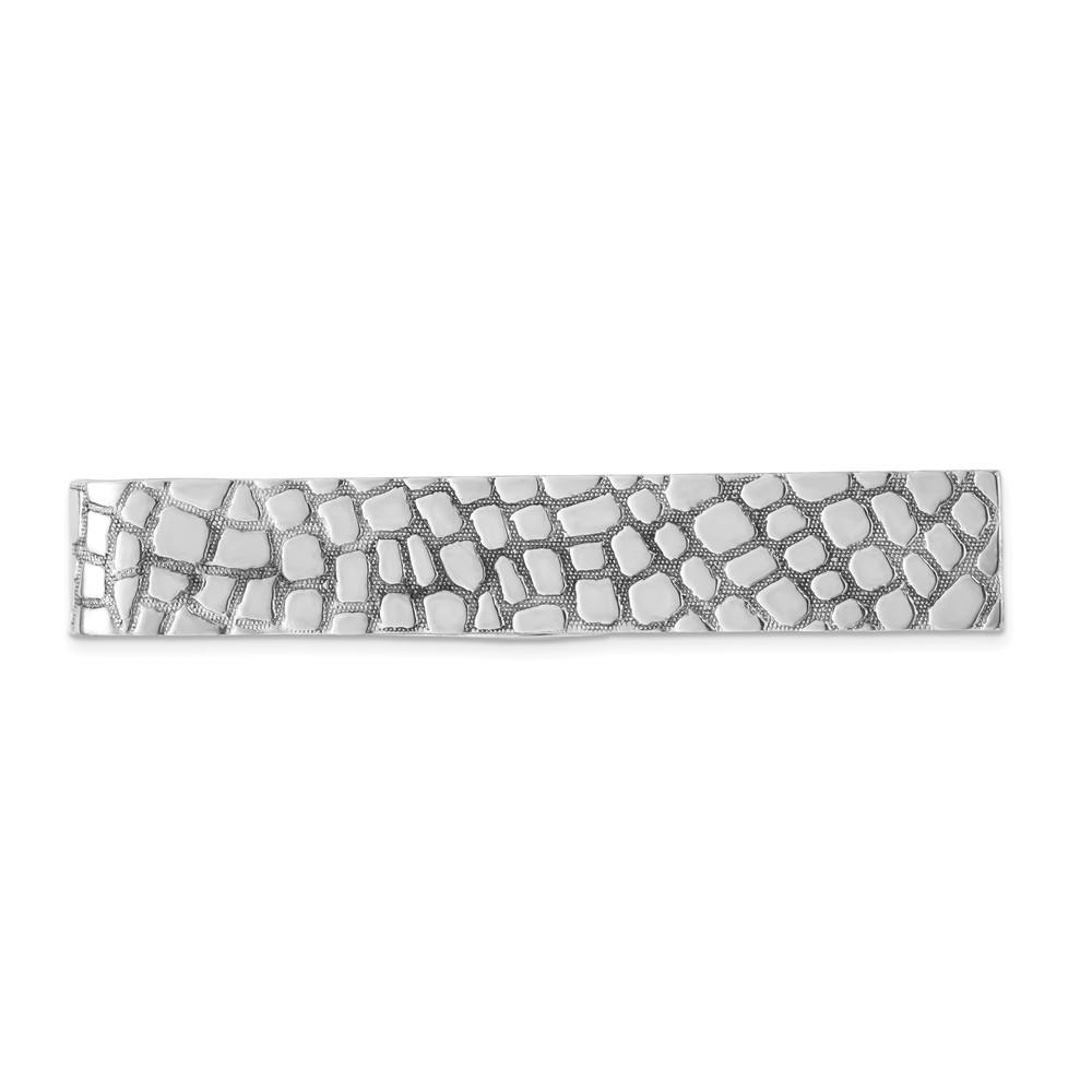 Jewelryweb Sterling Silver Tie Bar - Measures 50x7mm Wide