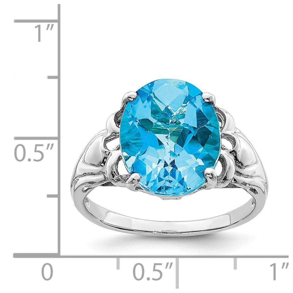 Jewelryweb Sterling Silver Blue Topaz Ring - Size 9