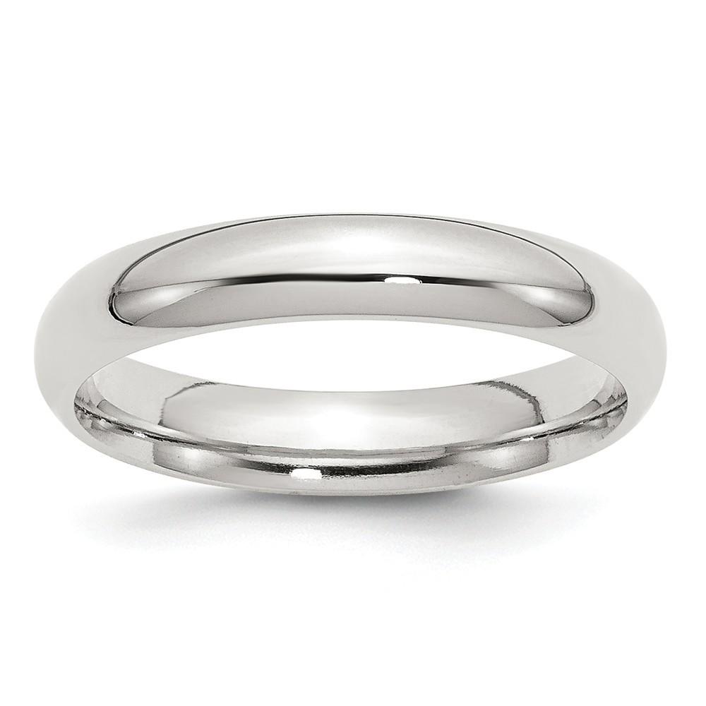 Jewelryweb Sterling Silver 4mm Comfort Fit Band Ring - Size 12
