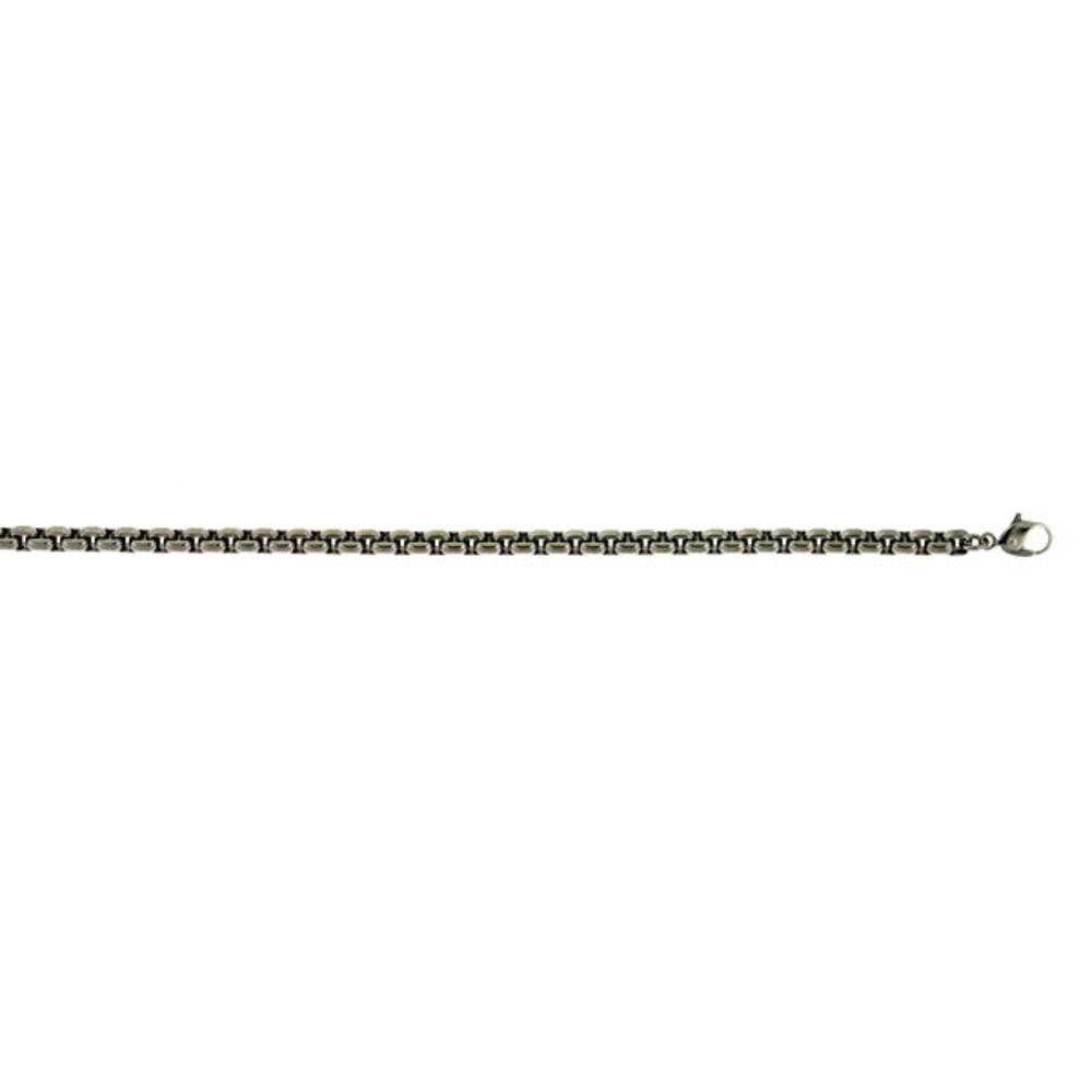Jewelryweb Titanium 4mm Box Chain Necklace - 18 Inch
