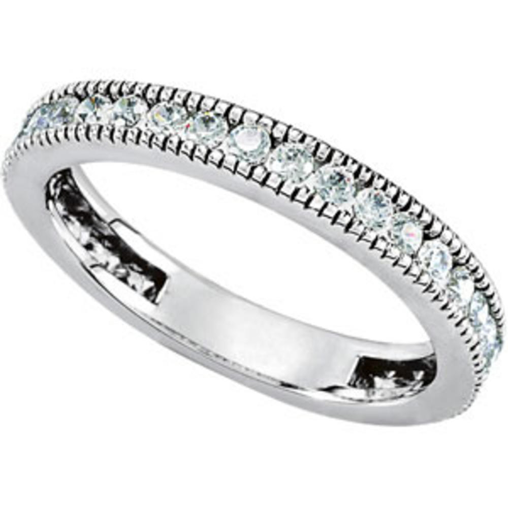 Jewelryweb Platinum Bridal Engagement Ring Eternity Band - Size 5 - 5/8ct