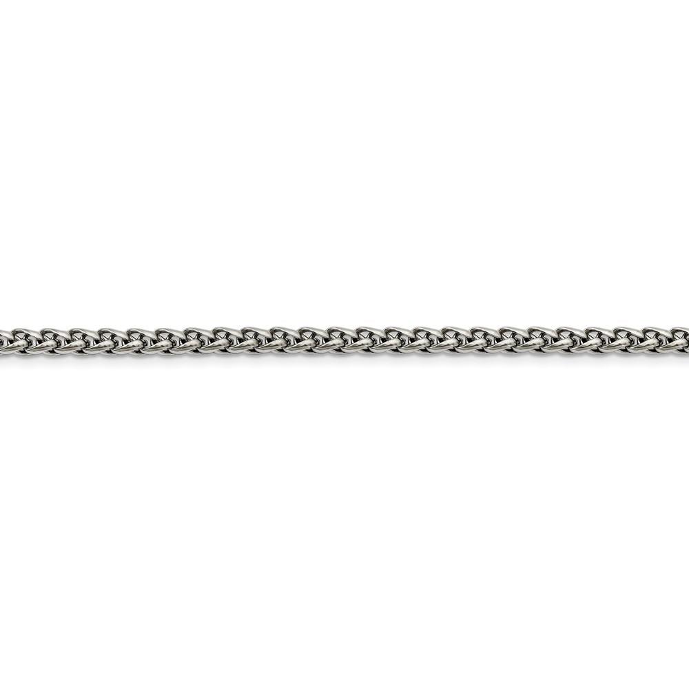 Jewelryweb Stainless Steel 5.0mm Wheat 22inch Chain Necklace - 22 Inch