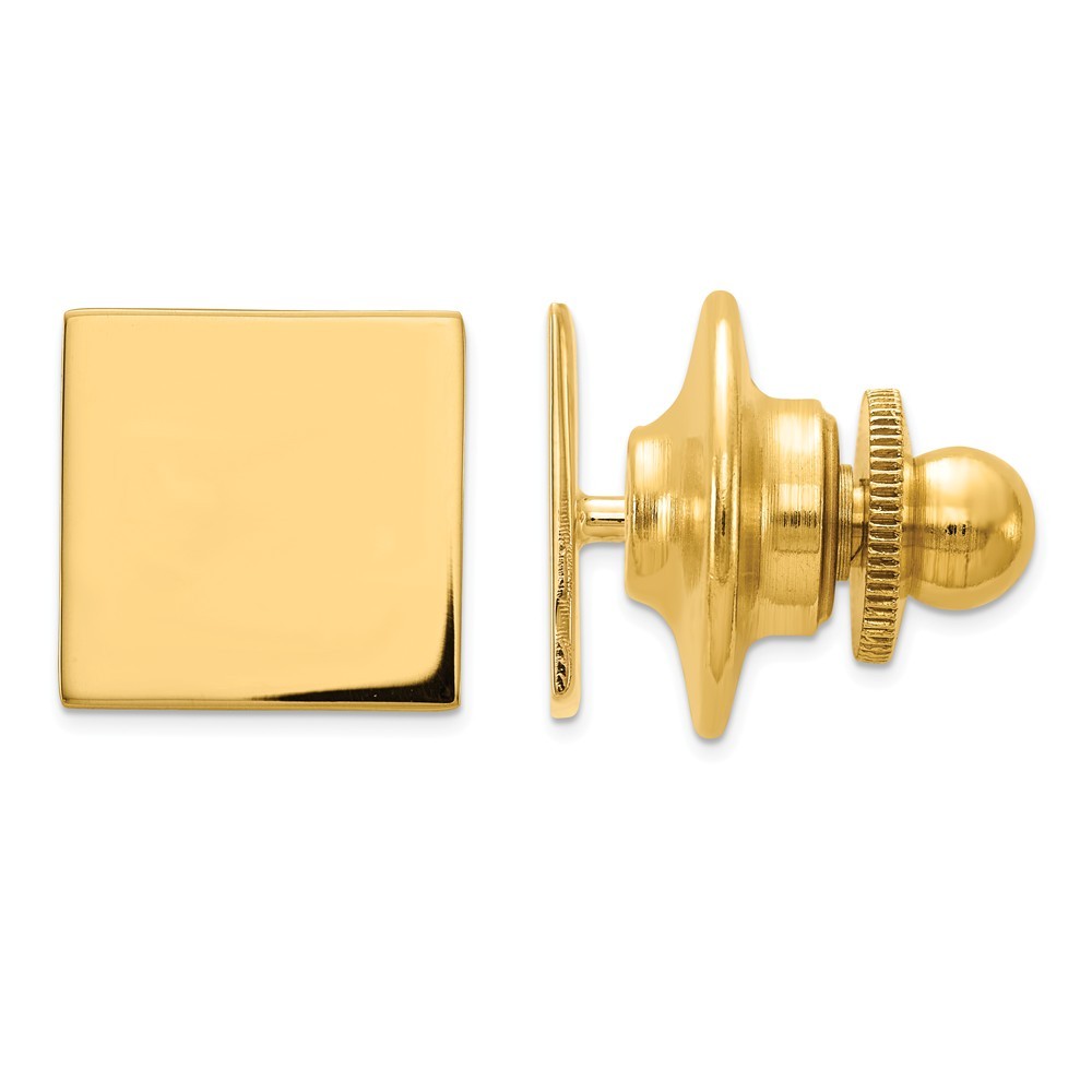 Jewelryweb 14k Yellow Gold Tie Tac - Measures 10x10mm Wide