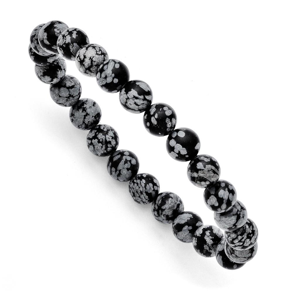 Jewelryweb Snowflake Stone Stretch Bracelet