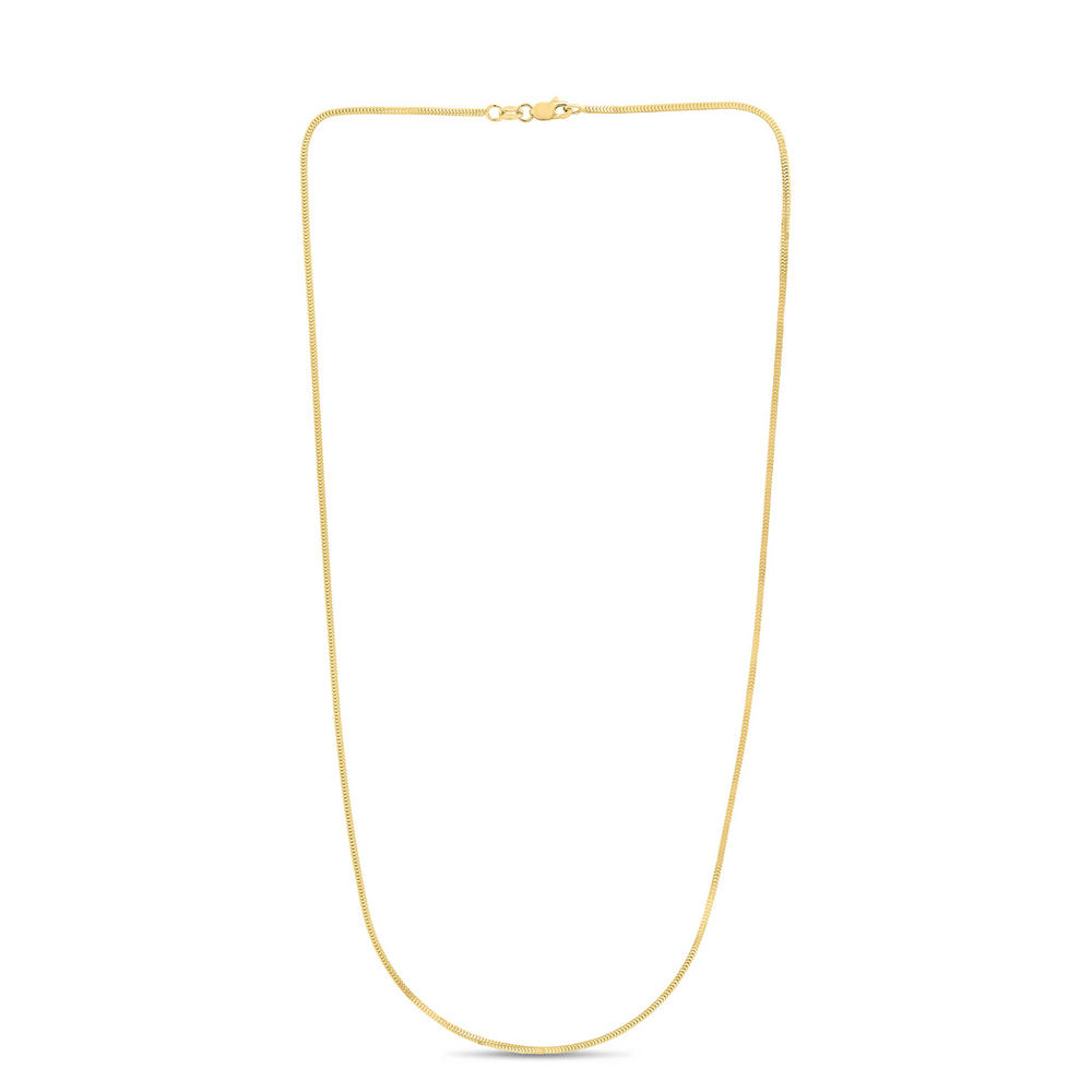 Jewelryweb 14k Yellow Gold 1.1mm Sparkle-Cut Milano Chain With Lobster Clasp Necklace - 16 Inch