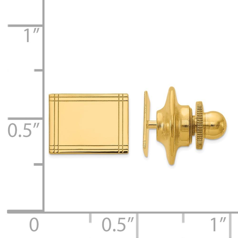 Jewelryweb 14k Yellow Gold Tie Tac - Measures 9x10mm Wide