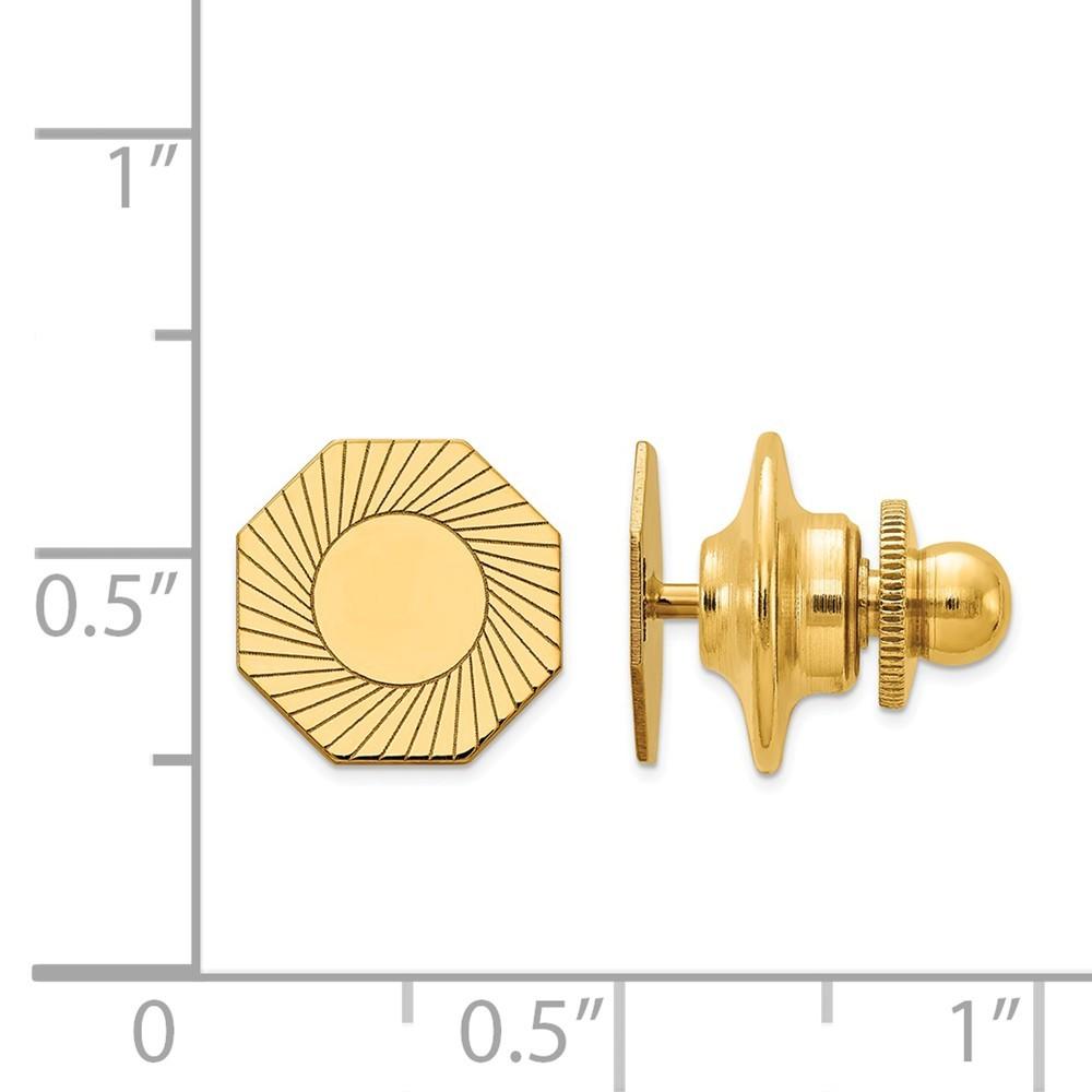 Jewelryweb 14k Yellow Gold Tie Tac - Measures 10.5x10.5mm Wide