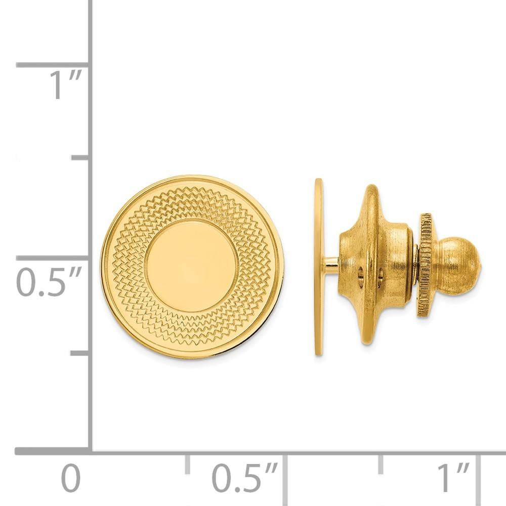 Jewelryweb 14k Yellow Gold Tie Tac - Measures 12.5x12.5mm Wide