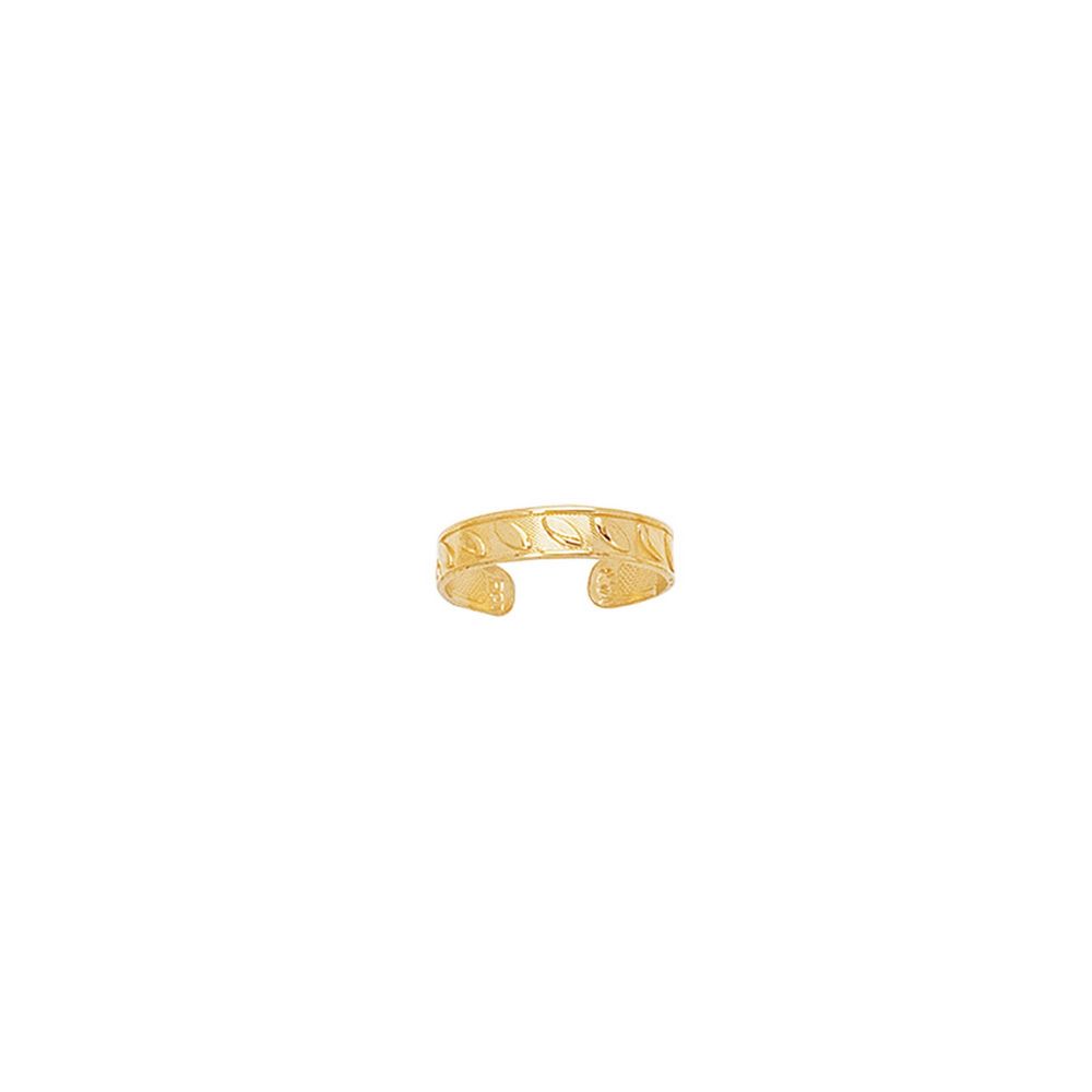 Jewelryweb 14k Yellow Gold Sparkle-Cut Toe Ring