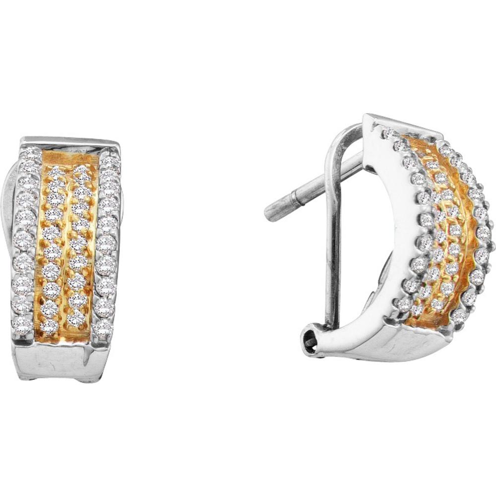Jewelryweb 14k White Gold 0.50 Dwt Diamond Fashion Earrings