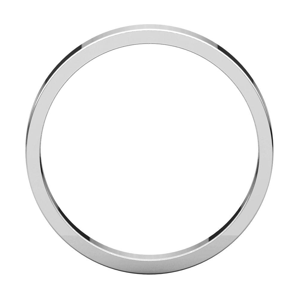 Jewelryweb Sterling Silver 3mm Flat Band Ring - Size 8.5