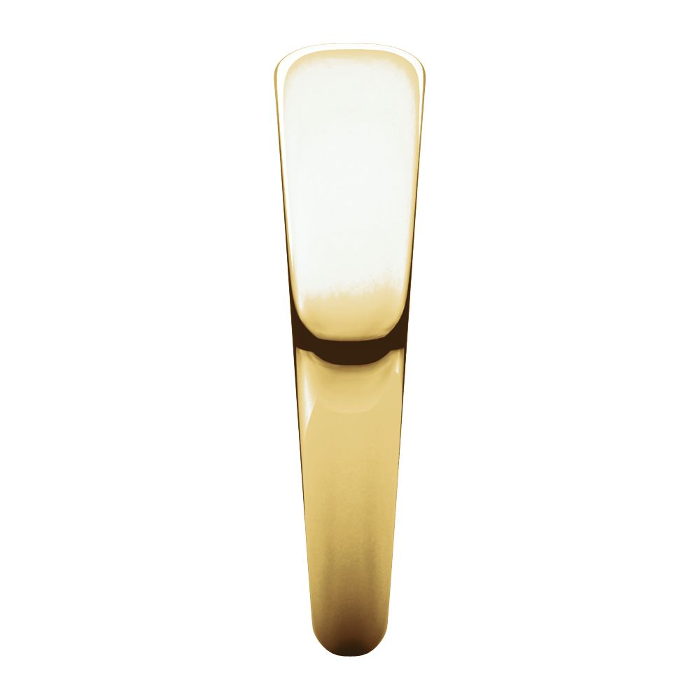 Jewelryweb 14k Yellow Gold 5mm Half Round Tapered Band Ring - Size 7