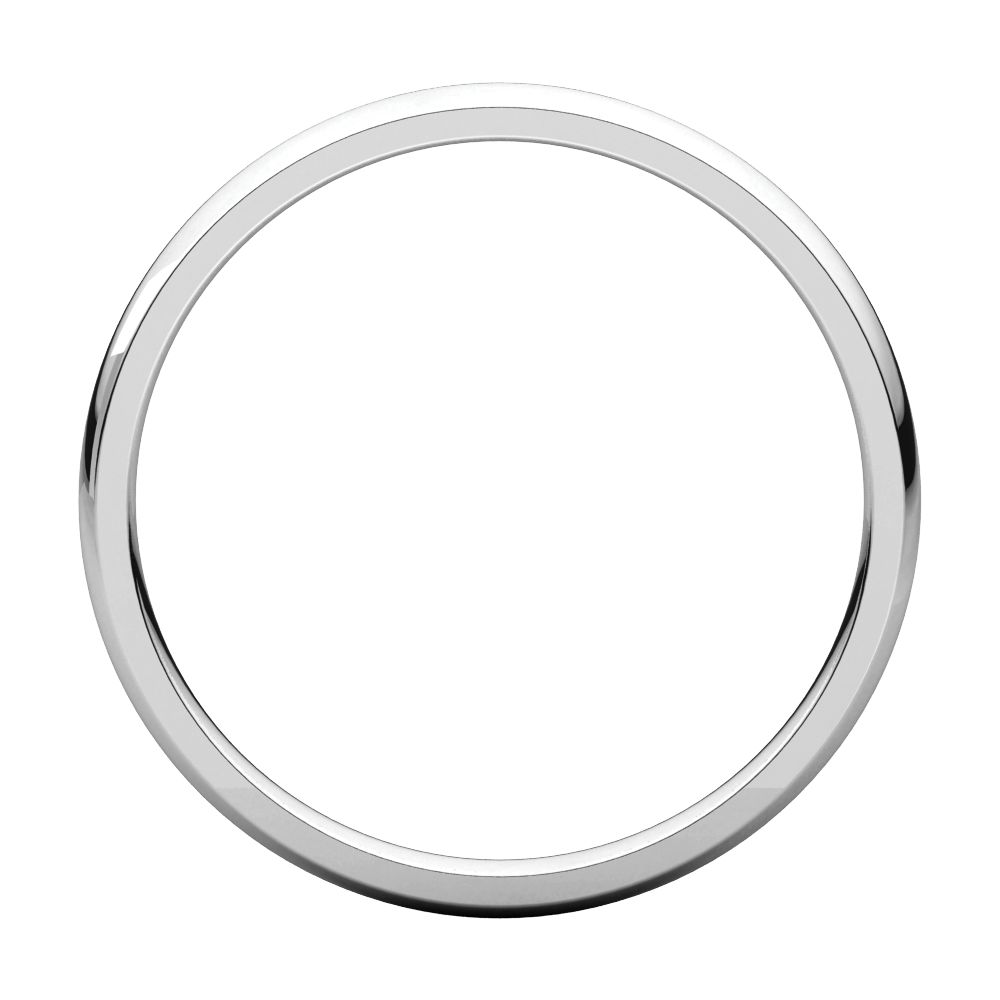 Jewelryweb Platinum 2.5mm Polished Light Comfort Fit Band Ring - Size 5.5