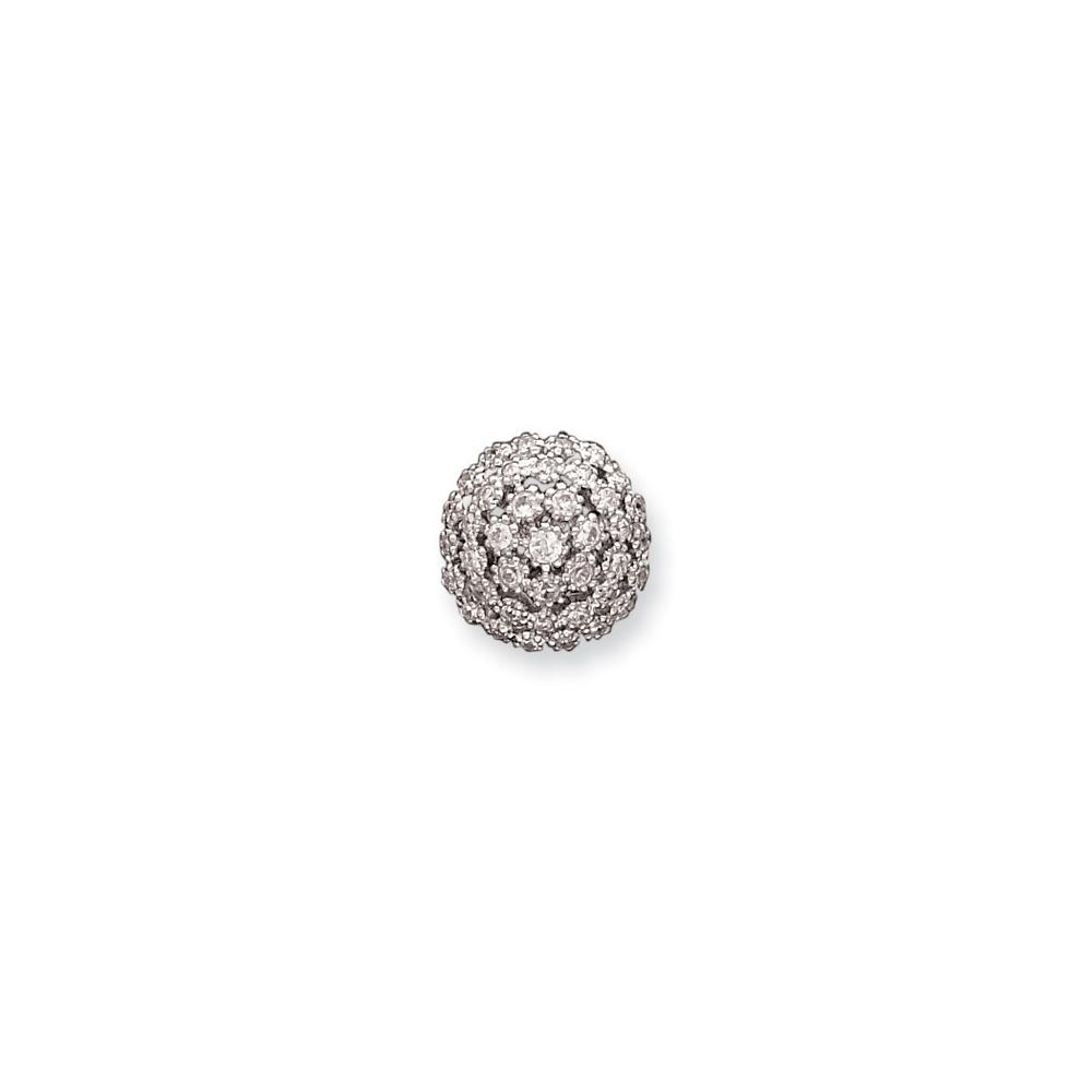 Jewelryweb Sterling Silver Cubic Zirconia Fancy Pendant